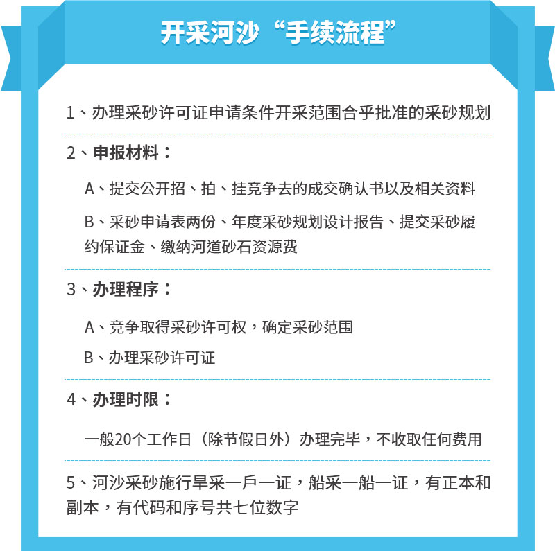 河沙開采手續(xù)流程